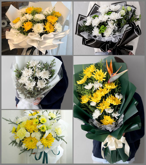 山东莱芜莱城区苗山镇小后坡村白事花束代送